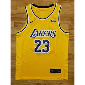 Nike Lebron James LA Lakers Yellow Swingman Jersey Size 48